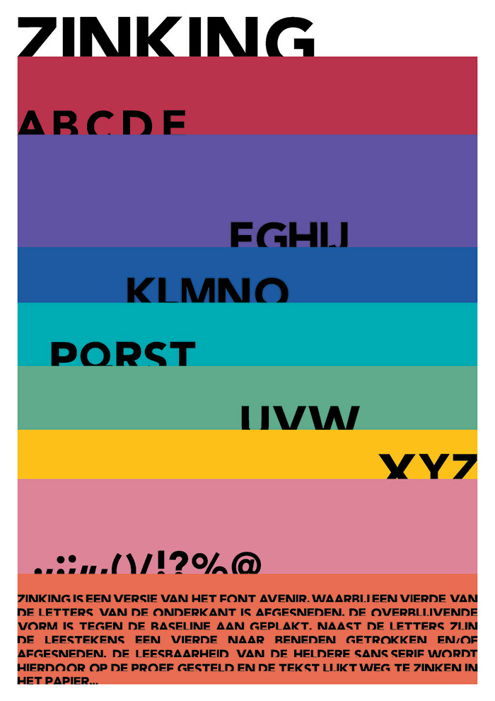 Colourful typography poster showcasing ZINKING-font